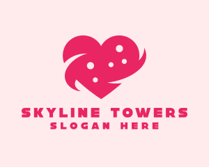 Pink Heart Dots logo design