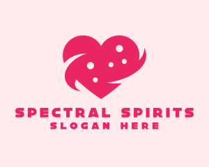 Pink Heart Dots logo design