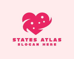 Pink Heart Dots logo design