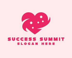 Pink Heart Dots logo design