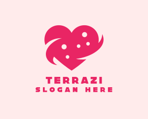 Pink Heart Dots logo design