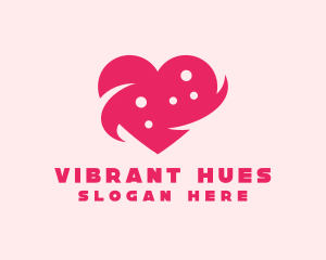 Pink Heart Dots logo design