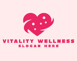 Pink Heart Dots logo design