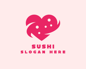 Pink Heart Dots logo design