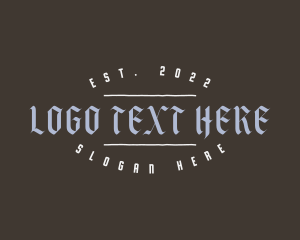 Monochromatic - Gothic Business Wordmark logo design