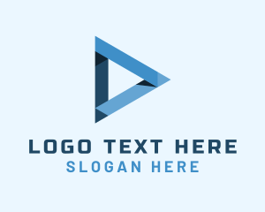 Letter D - Triangle Media Tech logo design
