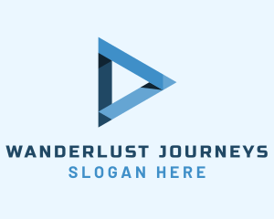 Letter D - Triangle Media Tech logo design