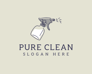 Clean Sprayer Bottle logo design