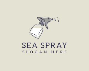 Clean Sprayer Bottle logo design