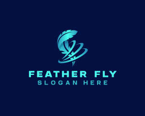 Feather Quill Author logo design