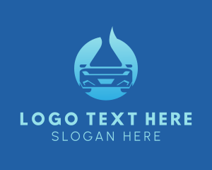 Transport - Water Droplet Car Wash logo design