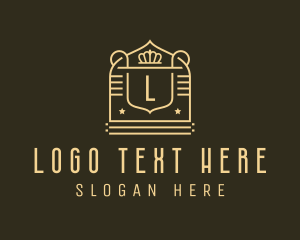 Academic - Shield Crown Badge Lettermark logo design