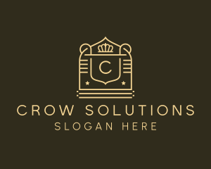 Shield Crown Badge logo design