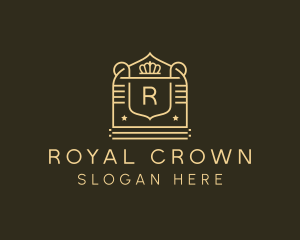 Shield Crown Badge logo design