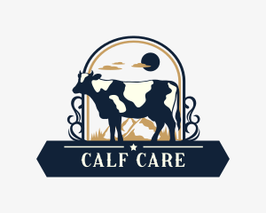 Calf - Cow Farm Ranch logo design