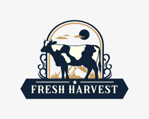 Cow Farm Ranch logo design