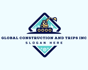 Demolition - Construction Builder Machinery logo design