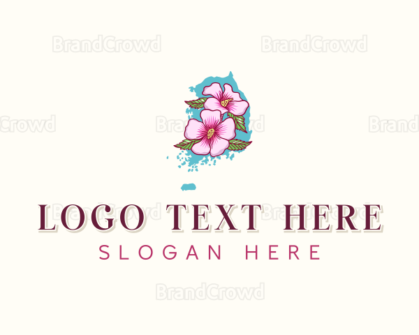 Korea Flower Botanical Logo