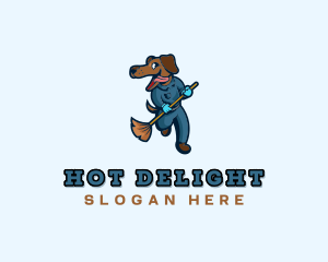 Dog Janitorial Cleaning logo design