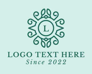 Mediterranean - Green Wreath Lettermark logo design