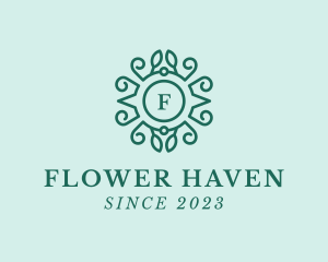 Flower Wreath Natural Decoration  logo design