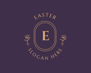 Eco Friendly - Luxury Flowers Oval Boutique logo design