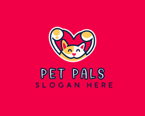 Cat Kitten Pet Care logo design