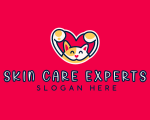 Cat Kitten Pet Care logo design