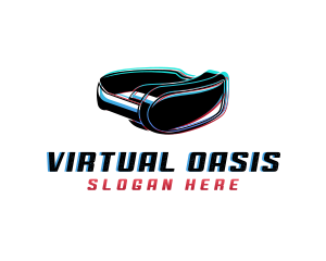 Virtual Headset Gadget logo design