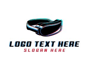 Vlogger - Virtual Headset Gadget logo design