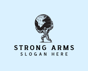 Strong Atlas Fitness logo design