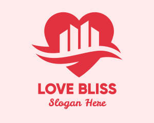Love - Heart Love City logo design