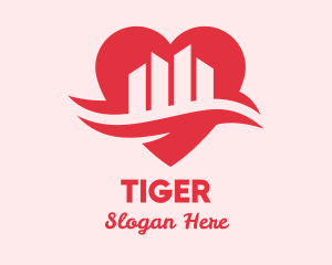 Heart Love City logo design