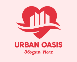 City - Heart Love City logo design