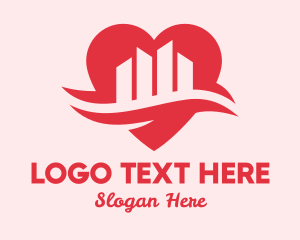 City - Heart Love City logo design