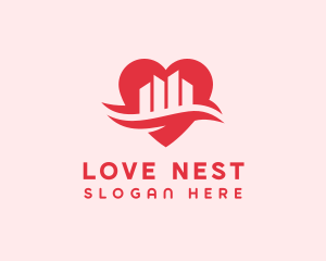 Valentines - Heart Love City logo design