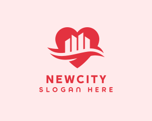 Heart Love City logo design