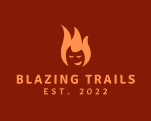 Wildfire - Smiling Hot Fire Energy logo design