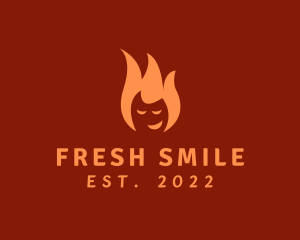 Smiling Hot Fire Energy logo design