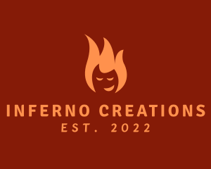 Smiling Hot Fire Energy logo design