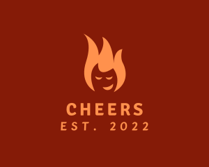 Spicy - Smiling Hot Fire Energy logo design