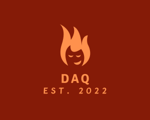Fire - Smiling Hot Fire Energy logo design