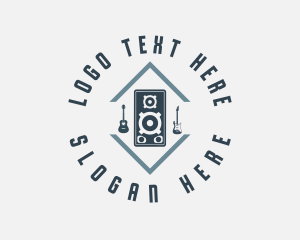 Sound Check - Guitar Stereo Music logo design