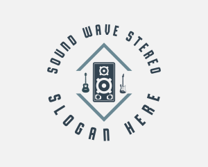 Stereo - Guitar Stereo Music logo design