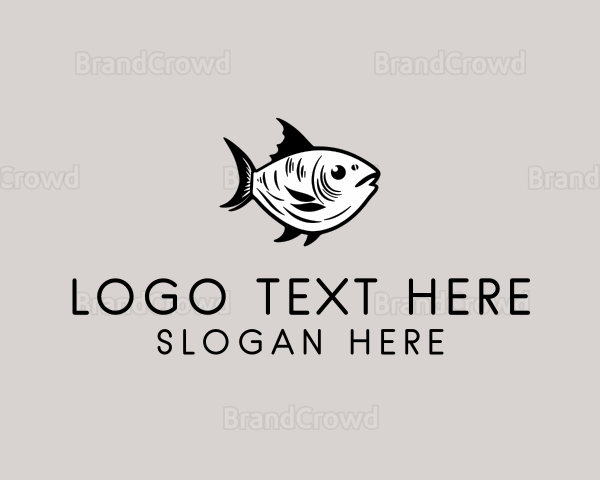 Minimalist Seafood Ocean Fish Logo