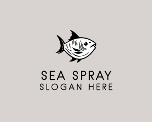 Minimalist Seafood Ocean Fish logo design