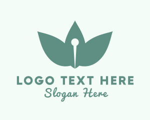 Green - Herbal Acupuncture Needle logo design