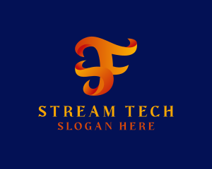 Streamer - Flame Game Streamer logo design