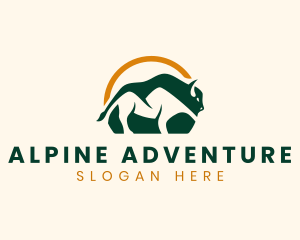 Bison Mountain Adventure logo design