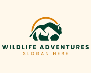 Bison Mountain Adventure logo design